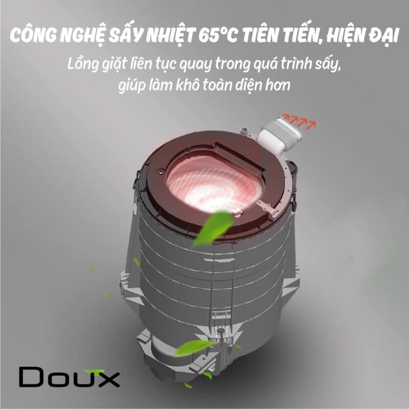 Máy giặt Doux DX-1335 trang bị công nghệ sấy hiện đại, tiện tiến
