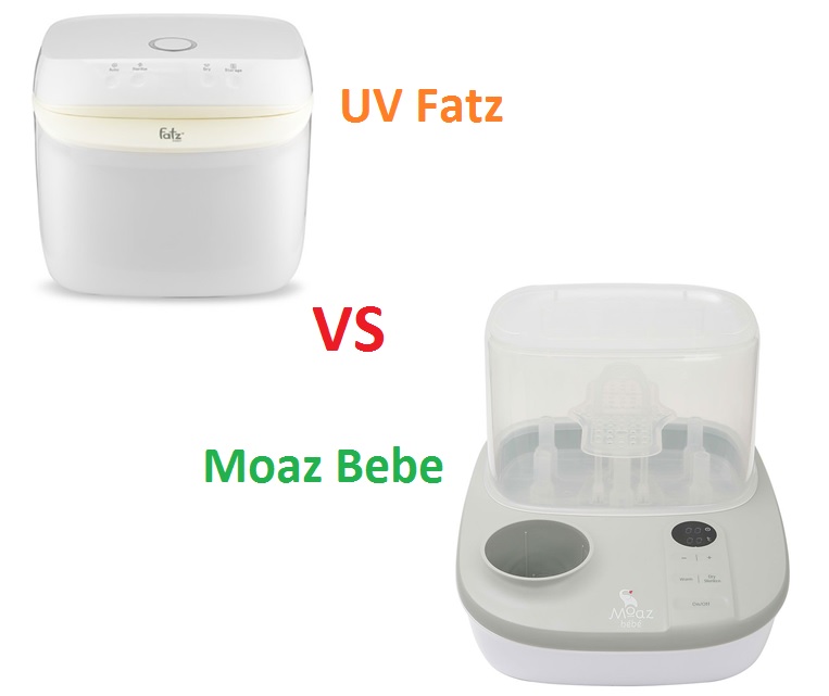 So sánh máy tiệt trùng UV Fatz và Moaz Bebe: Nên mua máy tiệt trùng UV Fatz hay Moaz Bebe?