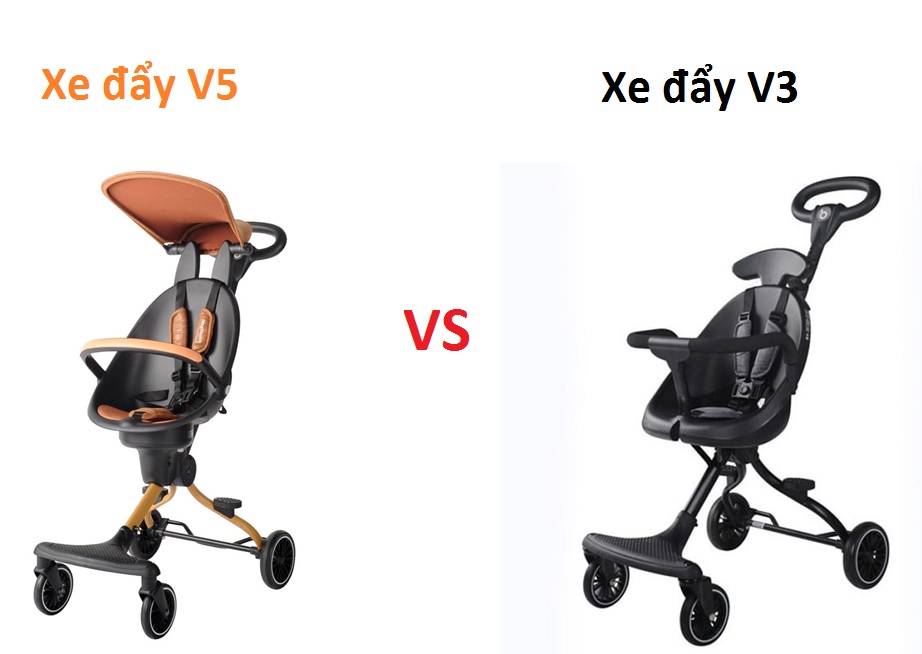 So sánh xe đẩy V3 và V5: Nên chọn mua xe đẩy V3 hay V5 